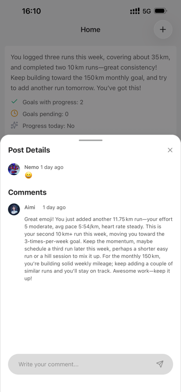 AimiRun app screenshot 2
